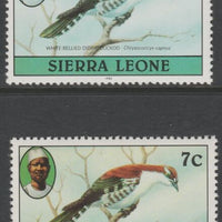 Sierra Leone 1980-82 Birds - Didric Cuckoo 7c (with 1982 imprint date) two superb shades both unmounted mint gutter pair SG 626B.