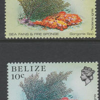 Belize 1984-88 Sea Fans & Fire Sponge 10c two superb shades both unmounted mint SG 772var