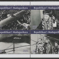 Madagascar 2020 Amelia Earhart perf sheetlet containing 4 values unmounted mint. Note this item is privately produced and is offered purely on its thematic appeal, it has no postal validity