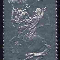Eynhallow 1979 Napoleon on Horseback £1 value embossed in silver (perf) unmounted mint