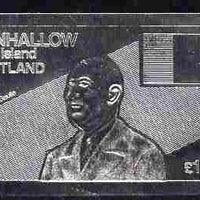 Eynhallow 1979 Charles de Gaulle £1 value embossed in silver (imperf) unmounted mint