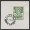 Basutoland 1938 KG6 Nile Crocodile 1/2d on piece cancelled with full strike of Madame Joseph forged postmark type 53