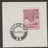 Basutoland 1933 KG5 Nile Crocodile 2d on piece cancelled with full strike of Madame Joseph forged postmark type 53