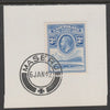 Basutoland 1933 KG5 Nile Crocodile 3d on piece cancelled with full strike of Madame Joseph forged postmark type 53