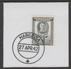 Somaliland 1942 KG6 Full Face 8a on piece cancelled with full strike of Madame Joseph forged postmark type 103