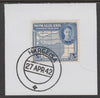 Somaliland 1942 KG6 Full Face 3r on piece cancelled with full strike of Madame Joseph forged postmark type 103
