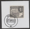 Somaliland 1942 KG6 Full Face 5r on piece cancelled with full strike of Madame Joseph forged postmark type 103