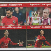 Madagascar 2020 Manchester United perf sheetlet containing 4 values unmounted mint. Note this item is privately produced and is offered purely on its thematic appeal
