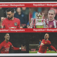 Madagascar 2020 Manchester United imperf sheetlet containing 4 values unmounted mint. Note this item is privately produced and is offered purely on its thematic appeal