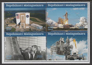 Madagascar 2020 Kennedy Space Centre perf sheetlet containing 4 values unmounted mint. Note this item is privately produced and is offered purely on its thematic appeal