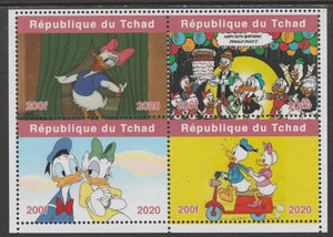 Chad 2020 80th Anniversary of Disney's Daisy Duck perf sheetlet containing 4 values unmounted mint. Note this item is privately produced and is offered purely on its thematic appeal