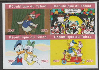 Chad 2020 80th Anniversary of Disney's Daisy Duck imperf sheetlet containing 4 values unmounted mint. Note this item is privately produced and is offered purely on its thematic appeal