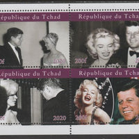 Chad 2020 John Kennedy & Marilyn perf sheetlet containing 4 values unmounted mint. Note this item is privately produced and is offered purely on its thematic appeal