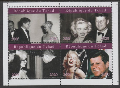 Chad 2020 John Kennedy & Marilyn perf sheetlet containing 4 values unmounted mint. Note this item is privately produced and is offered purely on its thematic appeal