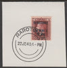 Cook Islands 1919,NZ KG5 7.5d opt'd Rarotonga on piece cancelled with full strike of Madame Joseph forged postmark type 127