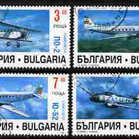 Bulgaria 1995 Aircraft complete set of 4 fine cto used, SG 4031-34*