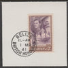 British Honduras 1938 KG6 3c pictorial def on piece cancelled with full strike of Madame Joseph forged postmark type 77