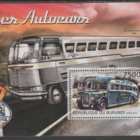 Burundi 2012 Public Transport perf souvenir sheet containing 1 value unmounted mint.