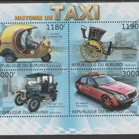 Burundi 2012 Taxi Cabs perf sheetlet containing 4 values unmounted mint.