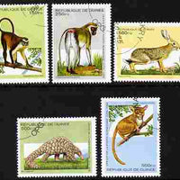 Guinea - Conakry 1995 Animals perf set of 5 fine cto used SG 1635-39