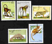 Guinea - Conakry 1995 Animals perf set of 5 fine cto used SG 1635-39