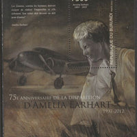 Burundi 2012 Amelia Earhart perf souvenir sheet containing 1 value unmounted mint.