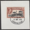 Gibraltar 1938-51 KG6 2s black & brown on piece with full strike of Madame Joseph forged postmark type 188