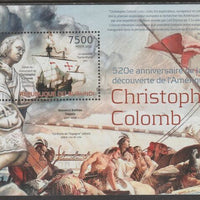 Burundi 2012 Christopher Columbus 350th Anniversary perf souvenir sheet,containing 1 value unmounted mint.
