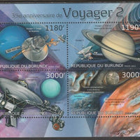 Burundi 2012 Voyager 2 perf sheetlet,containing 4 values unmounted mint.