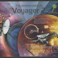 Burundi 2012 Voyager 2 perf souvenir sheet,containing 1 value unmounted mint.