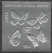 South Ossetia Republic 1994 Butterflies perf 2500 value embossed in silver foil with 'Philakorea' imprint unmounted mint