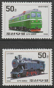 North Korea 1996 Railway Locomotives perf set of 2 unmounted mint