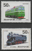 North Korea 1996 Railway Locomotives perf set of 2 unmounted mint