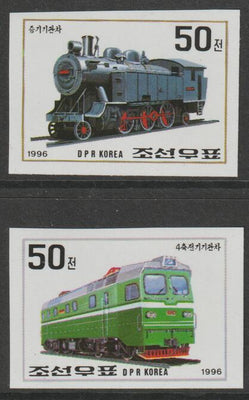 North Korea 1996 Railway Locomotives imperf set of 2 unmounted mint