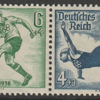 Germany 1936 Summer Olympics 4pf & 6pf se-tenant pair unmounted mint, SG 607-8