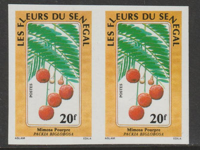 Senegal 1988 Flowers 20f imperf pair from a limited printing unmounted mint as SG 969