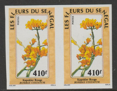 Senegal 1988 Flowers 410f imperf pair from a limited printing unmounted mint as SG 972