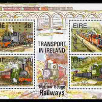Ireland 1995 Narrow Gauge Railways perf m/sheet unmounted mint SG MS 945