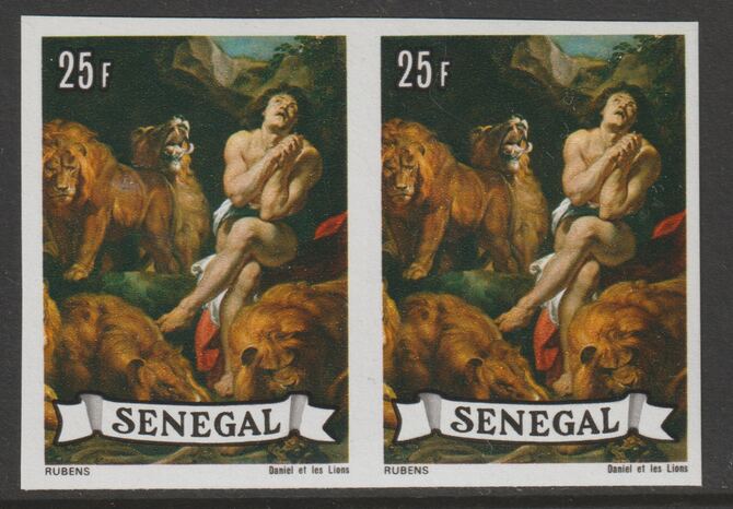 Senegal 1977 Paintings 25f Rubens imperf pair from a limited printing unmounted mint as SG 641