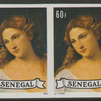 Senegal 1977 Paintings 60f Titian imperf pair from a limited printing unmounted mint as SG 643