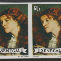 Senegal 1977 Paintings 65f Courbet imperf pair from a limited printing unmounted mint as SG 644
