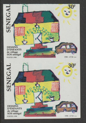 Senegal 1998 Children's Paintings,30f imperf pair from a limited printing unmounted mint as SG 1520