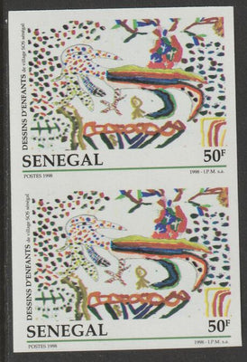Senegal 1998 Children's Paintings,50f imperf pair from a limited printing unmounted mint as SG 1521