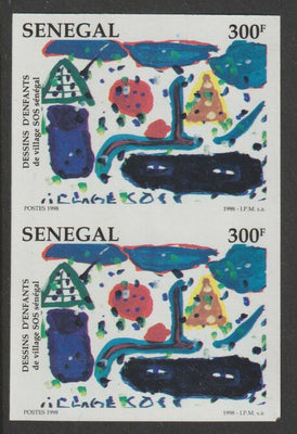 Senegal 1998 Children's Paintings,180f imperf pair from a limited printing unmounted mint as SG 1522