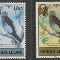 Sierra Leone 1983 Grey Parrot 10c (with 1983 imprint) two good shades both unmounted mint SG 765