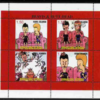 Kuril Islands 1999 Beavis & Butthead perf sheetlet containing 4 values unmounted mint