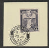 British Guiana 1938 KG6 Pictorial 2c Kaiteur Falls (SG309) on piece with full strike of Madame Joseph forged postmark type 72