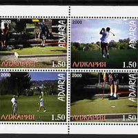 Adjaria 2000 Women's Golf perf sheetlet containing 4 values unmounted mint