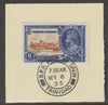 Trinidad & Tobago 1935 KG5 Silver Jubilee 6c (SG 241) on piece with full strike of Madame Joseph forged postmark type 421 (First day of issue)