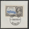 Bermuda 1935 KG5 Silver Jubilee 1.5d (SG 95) on piece with full strike of Madame Joseph forged postmark type 61 (First day of issue)